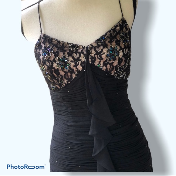 Cache | Sequined Cocktail Floor Length Dress - Picture 3 of 14